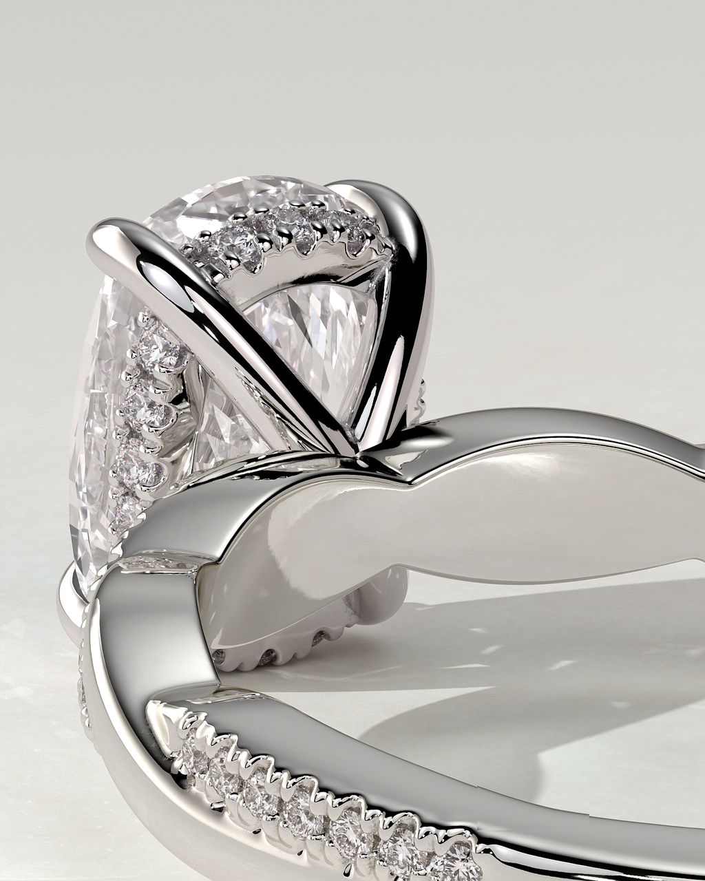 Violetta Solitaire Cushion Ring