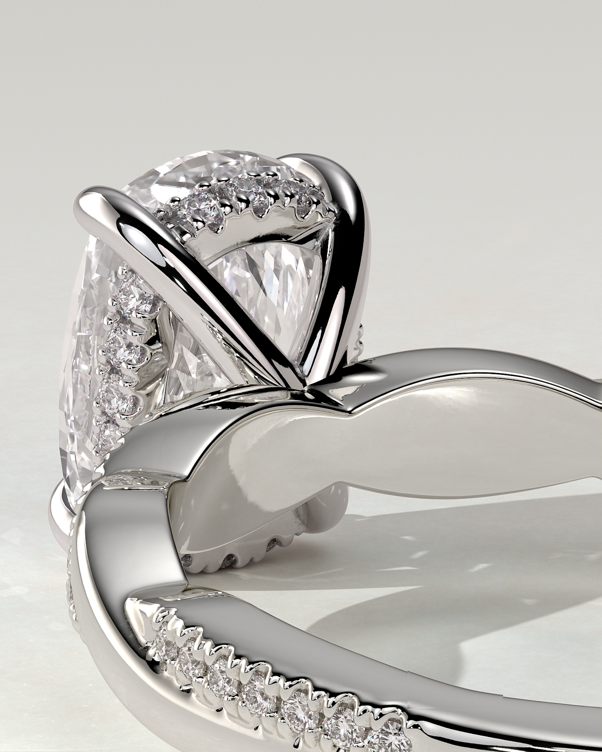 Violetta Solitaire Cushion Ring