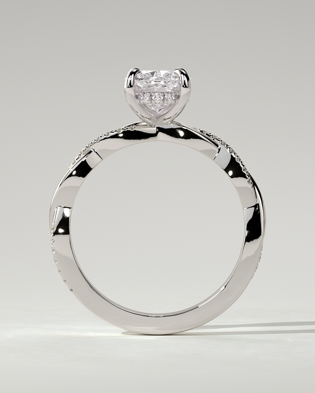 Violetta Solitaire Cushion Ring