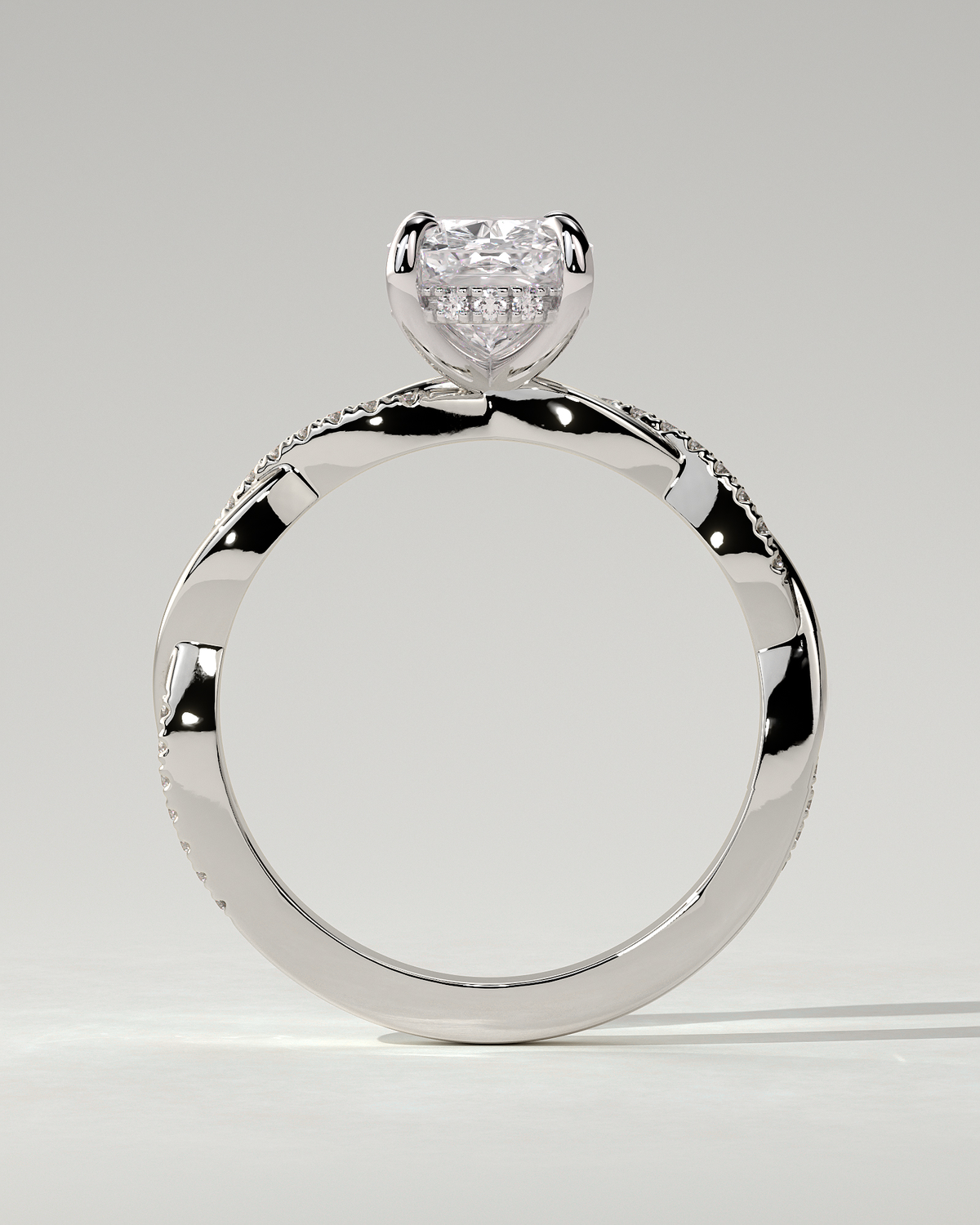 Violetta Solitaire Cushion Ring