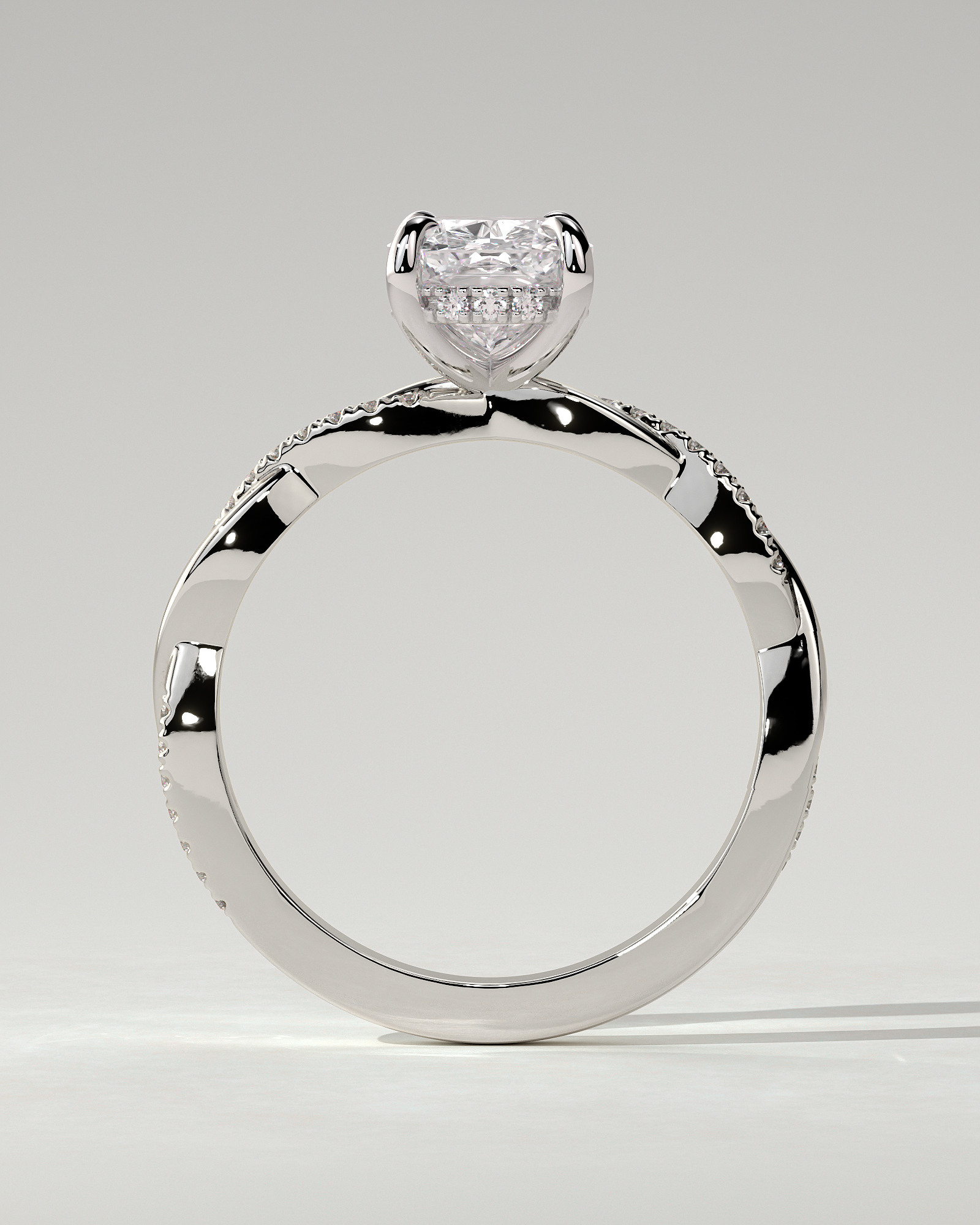 Violetta Solitaire Cushion Ring