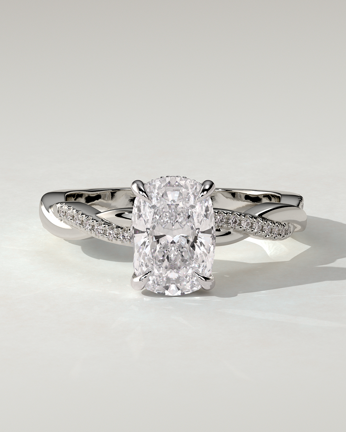 Violetta Solitaire Cushion Ring