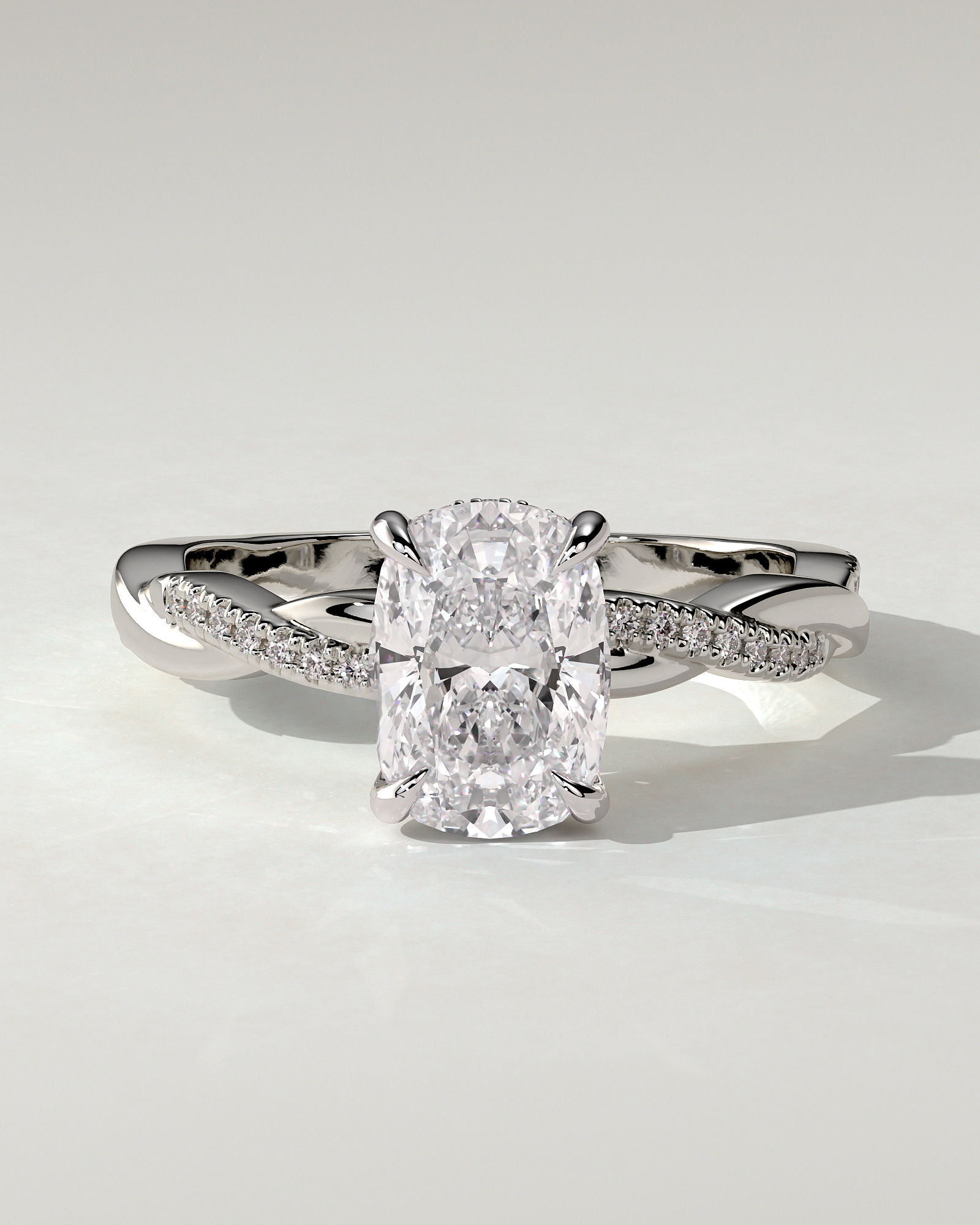 Violetta Solitaire Cushion Ring