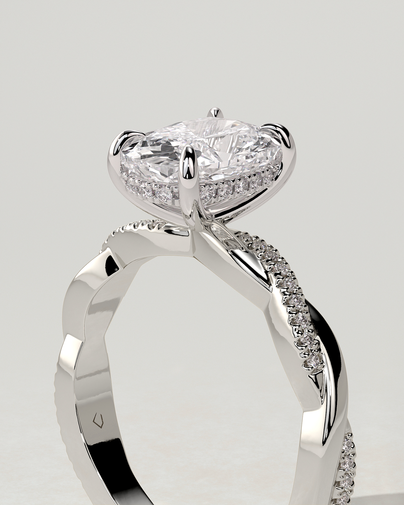 Violetta Solitaire Cushion Ring