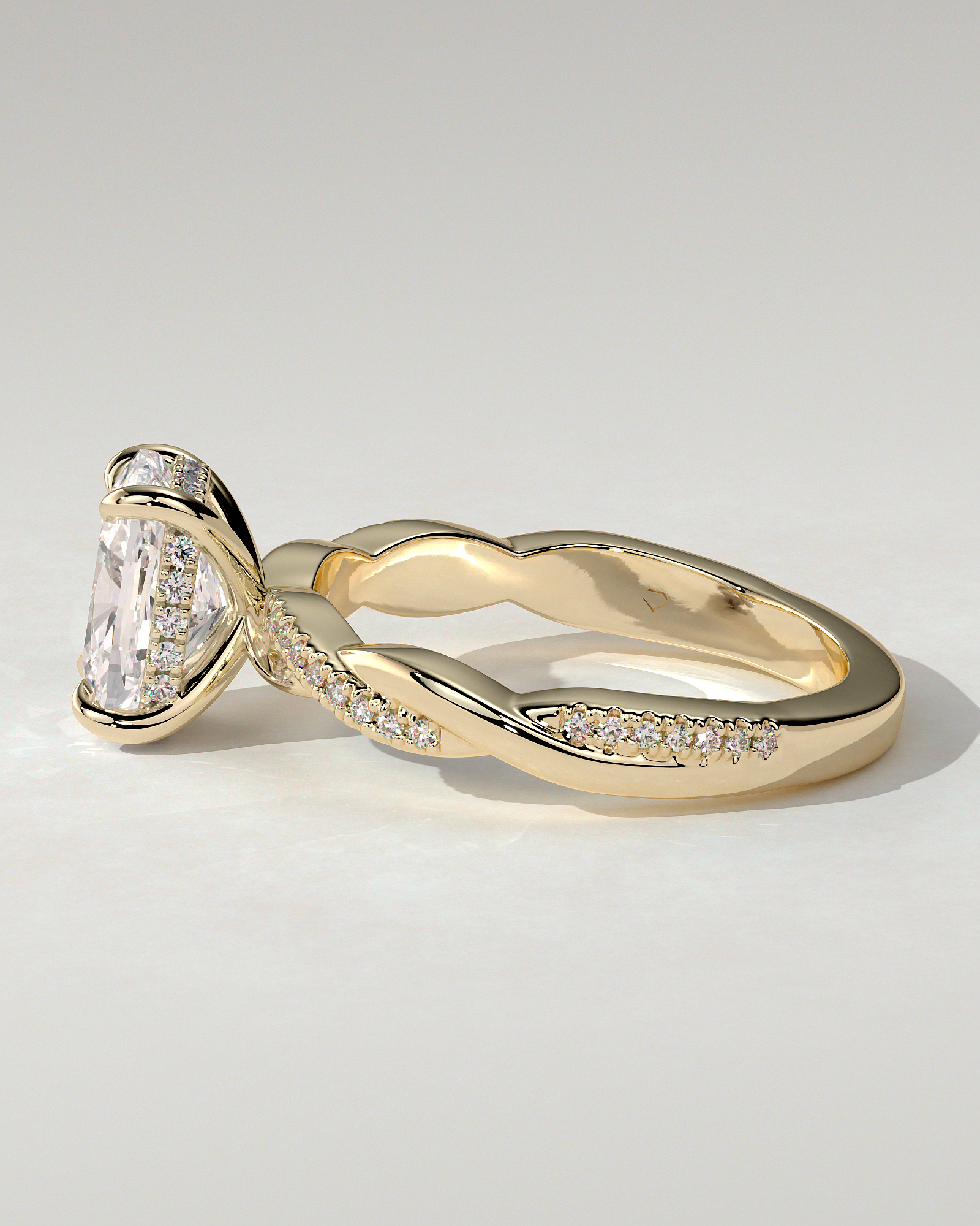 Violetta Solitaire Cushion Ring