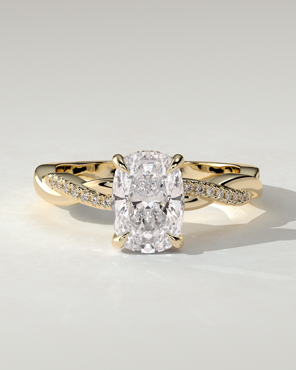 Violetta Solitaire Cushion Ring