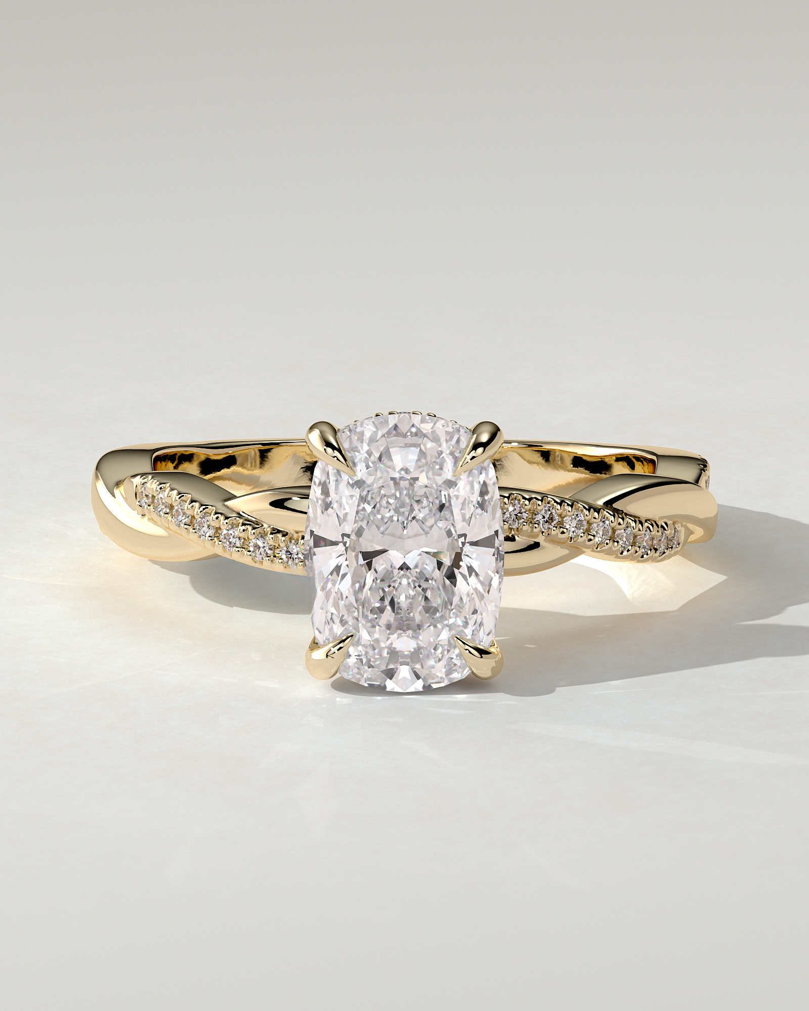 Violetta Solitaire Cushion Ring