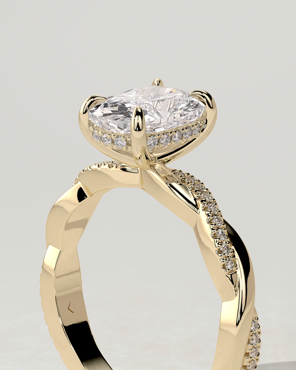 Violetta Solitaire Cushion Ring