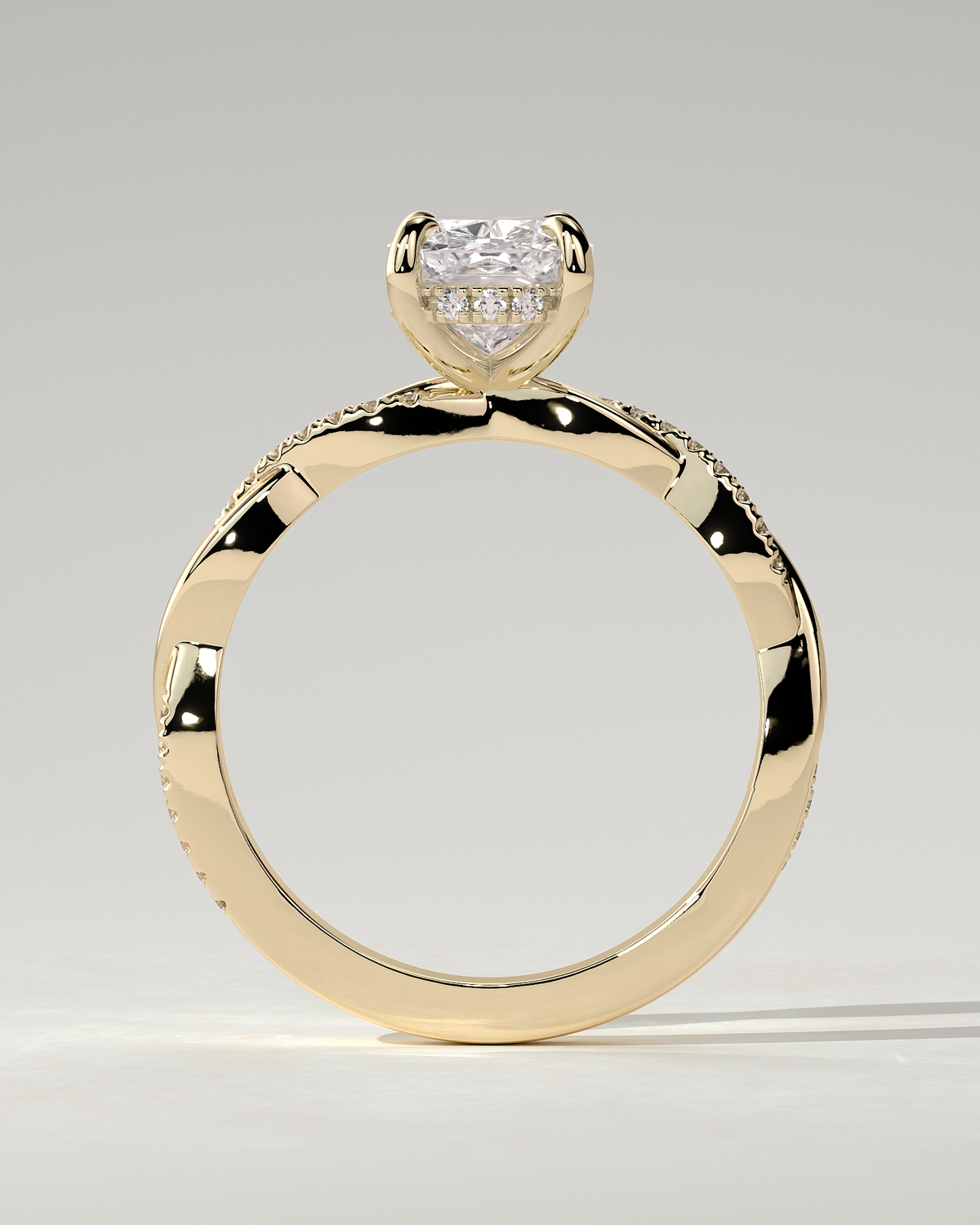 Violetta Solitaire Cushion Ring