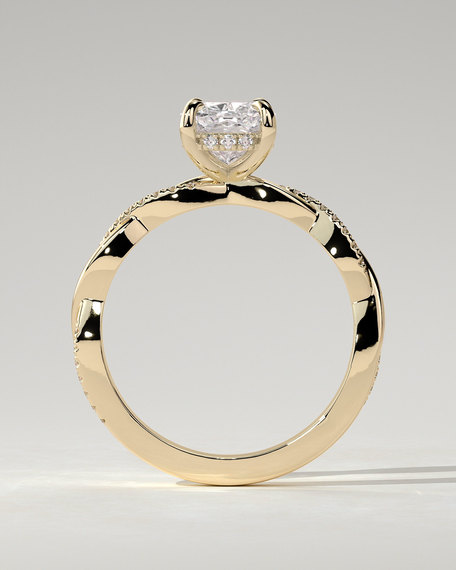 Violetta Solitaire Cushion Ring