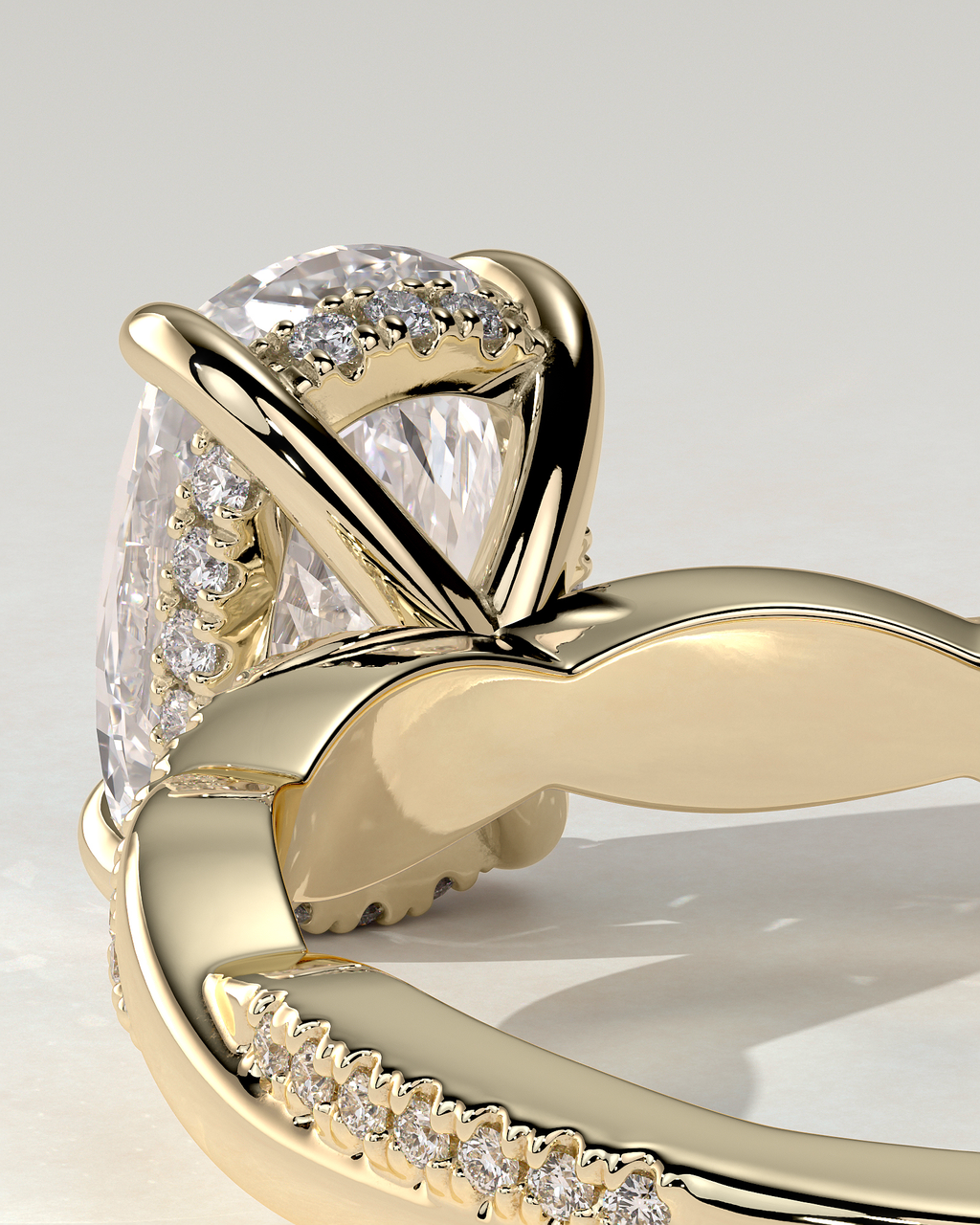 Violetta Solitaire Cushion Ring