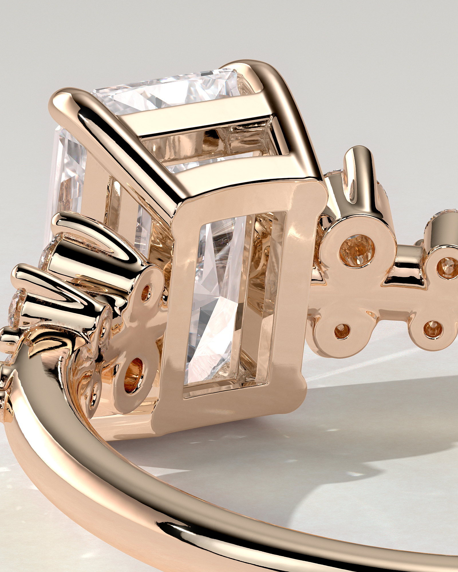 Willow Solitaire Radiant Ring
