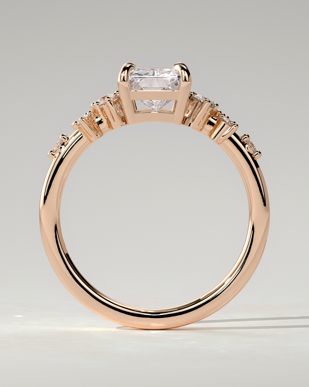 Willow Solitaire Radiant Ring