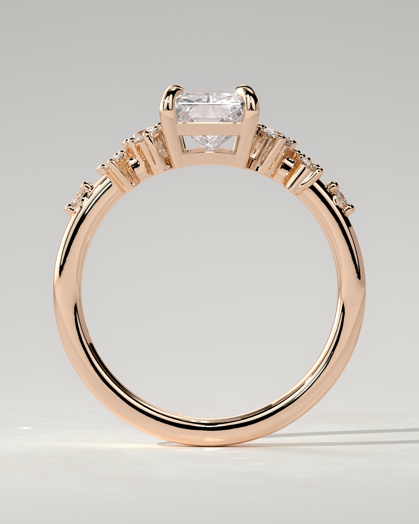 Willow Solitaire Radiant Ring