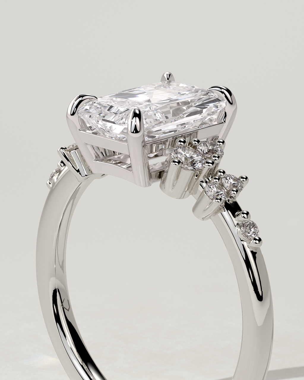 Willow Solitaire Radiant Ring