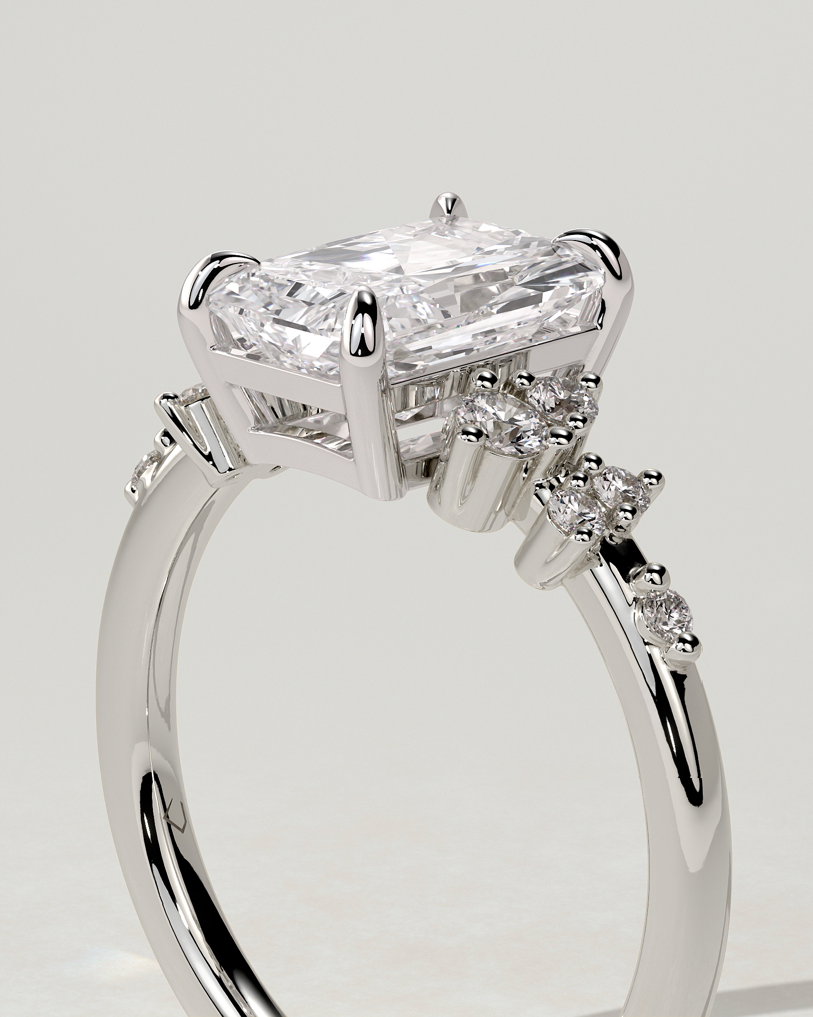 Willow Solitaire Radiant Ring