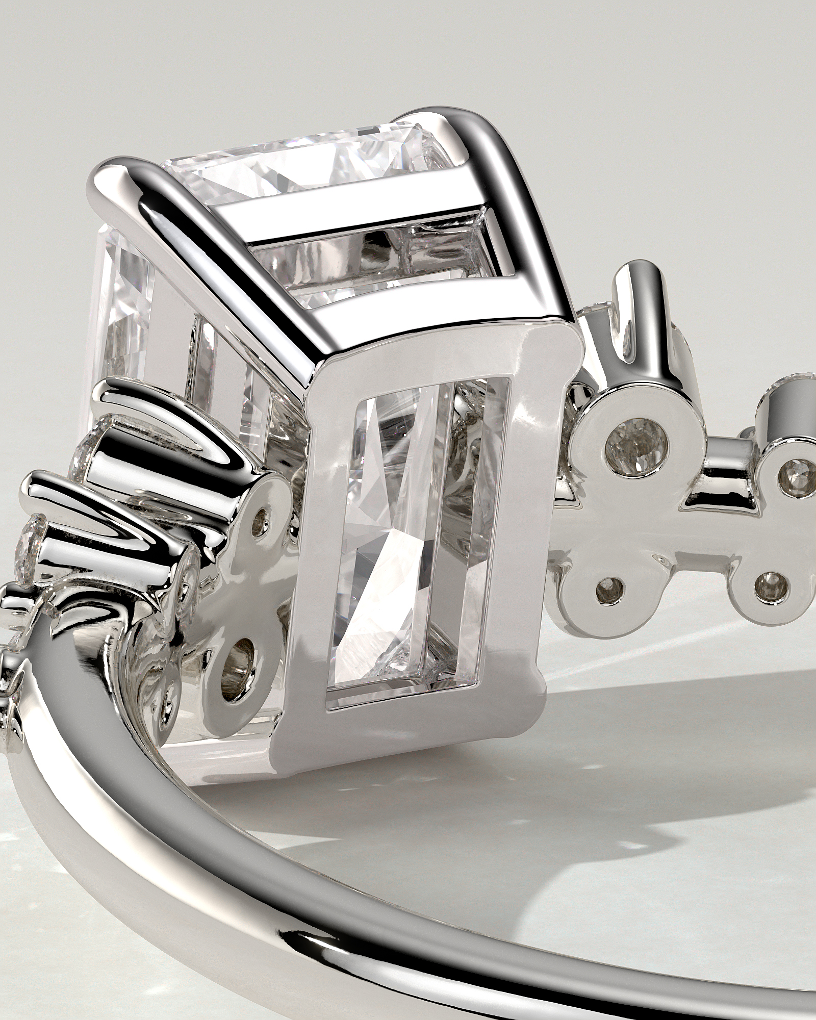 Willow Solitaire Radiant Ring