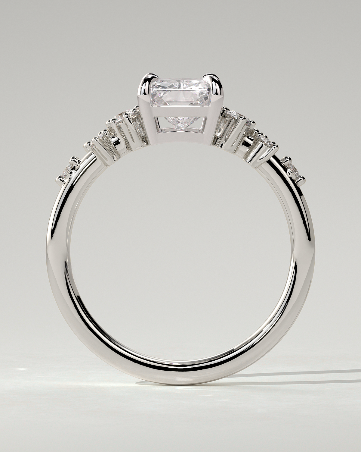 Willow Solitaire Radiant Ring