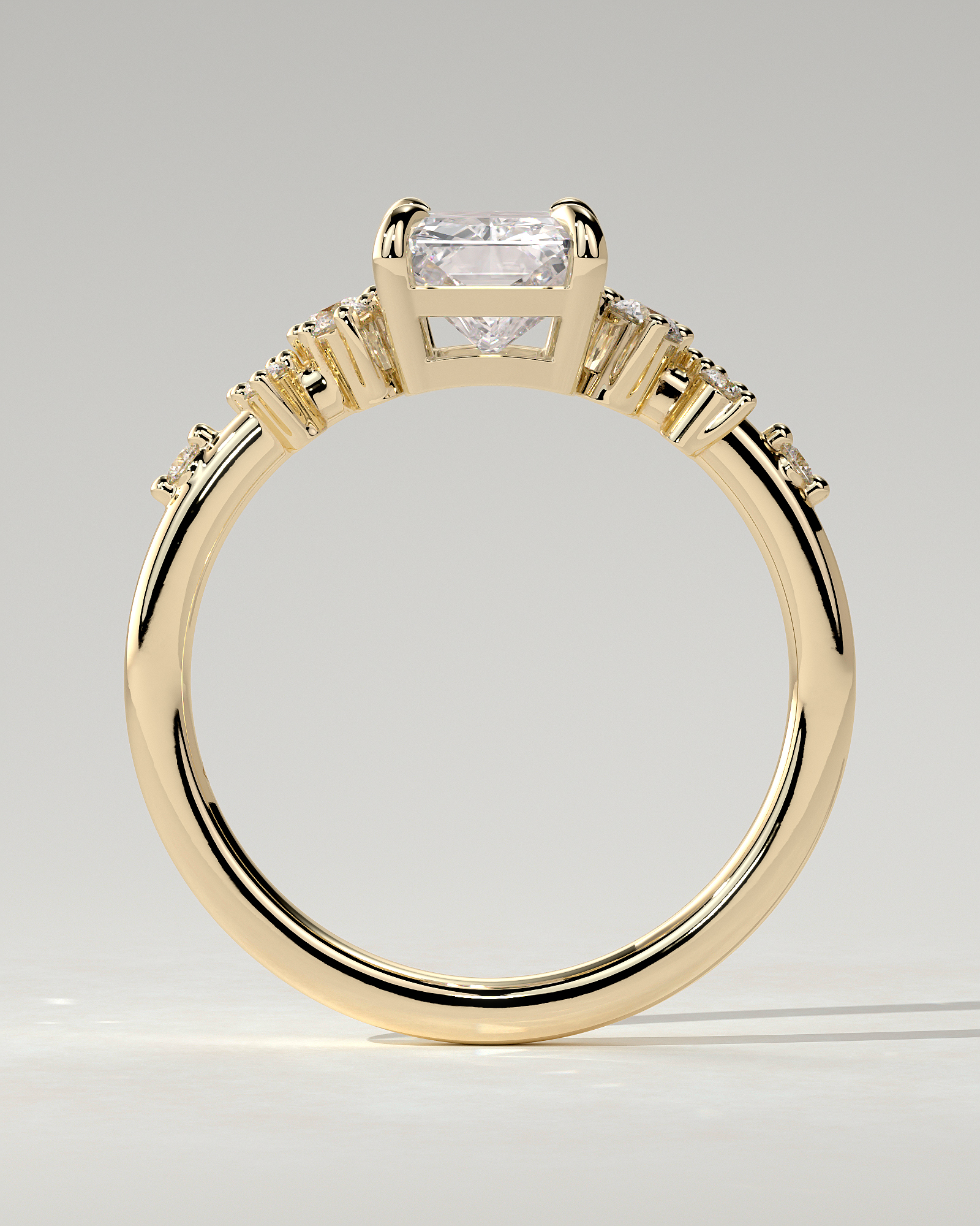 Willow Solitaire Radiant Ring