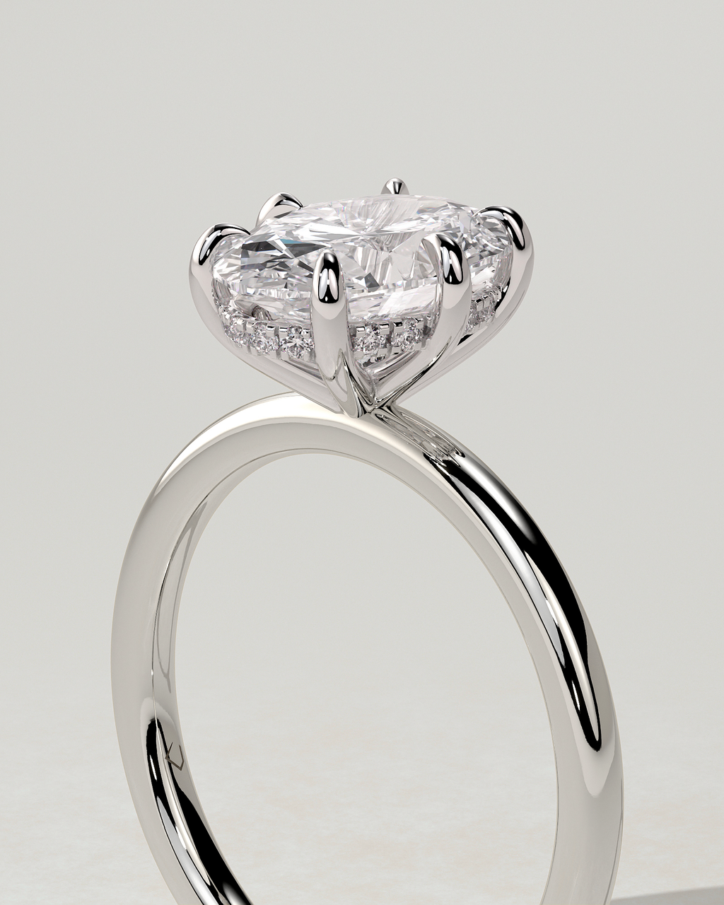 Wilma Solitaire Oval Ring