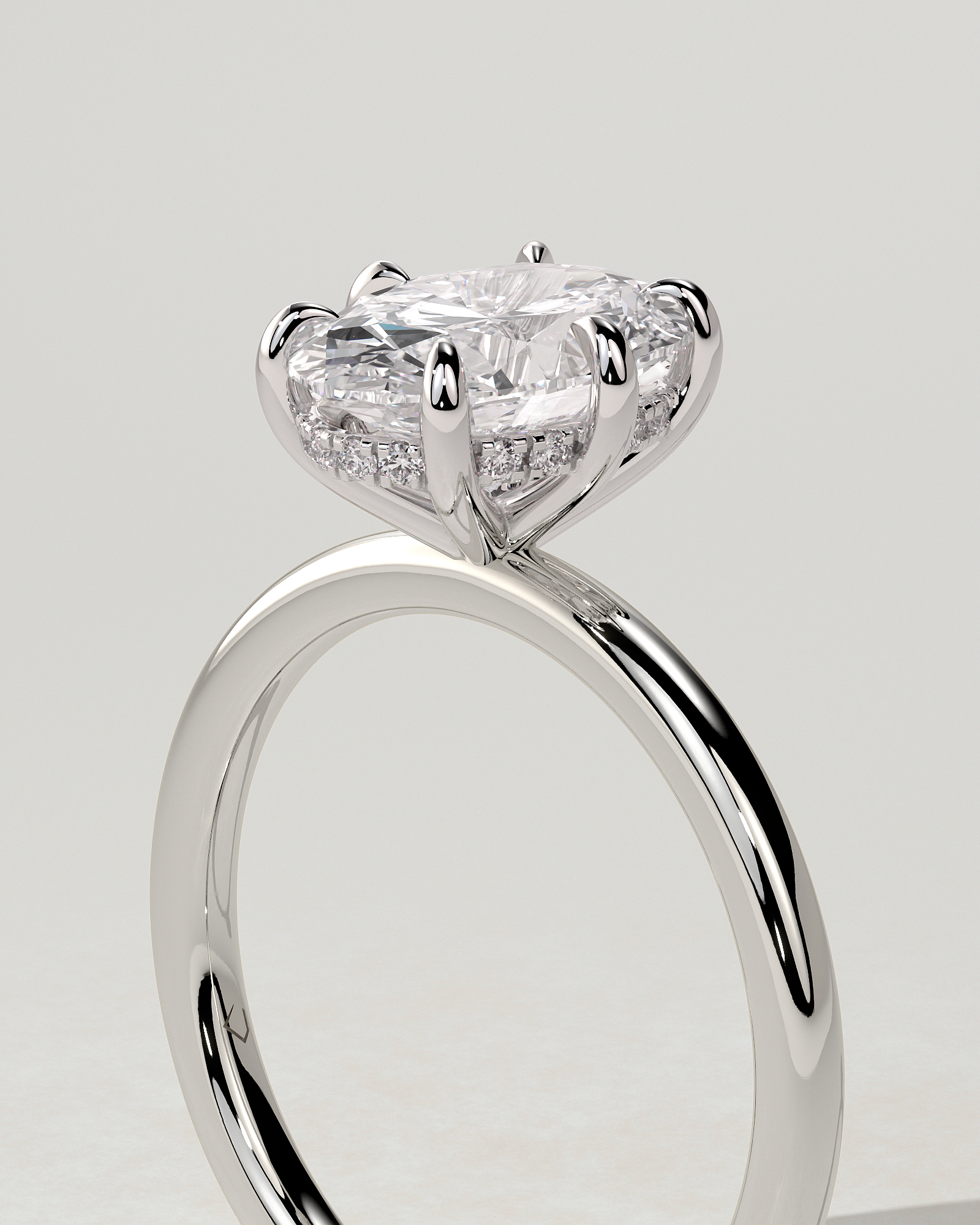 Wilma Solitaire Oval Ring