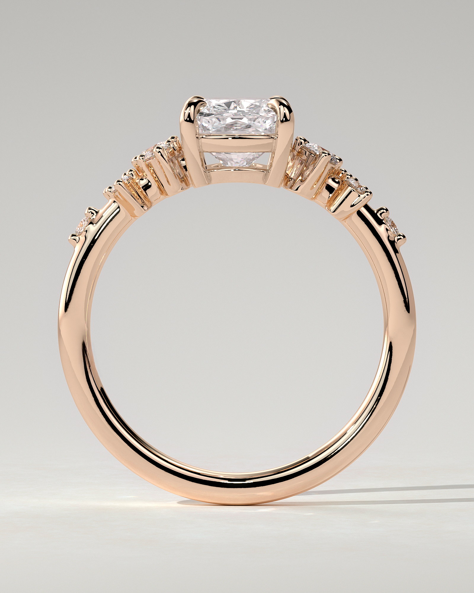 Winnie Solitaire Cushion Ring