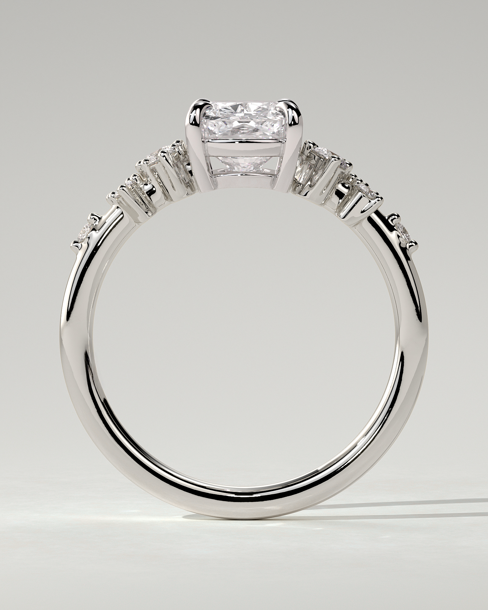 Winnie Solitaire Cushion Ring