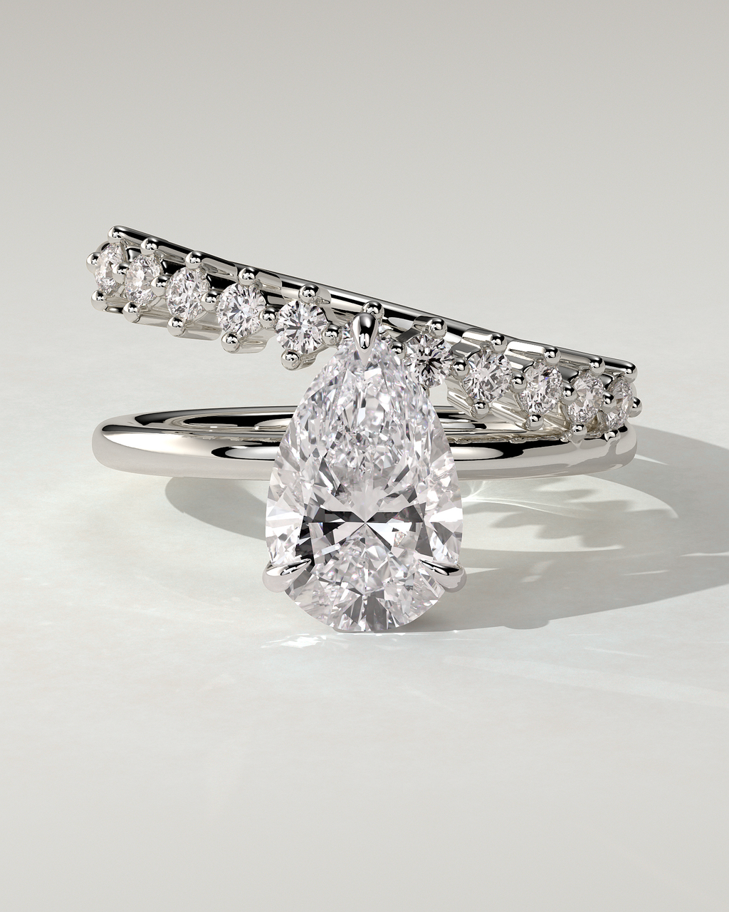 Xanthe Solitaire Pear Ring