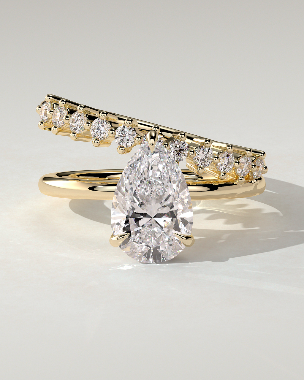 Xanthe Solitaire Pear Ring
