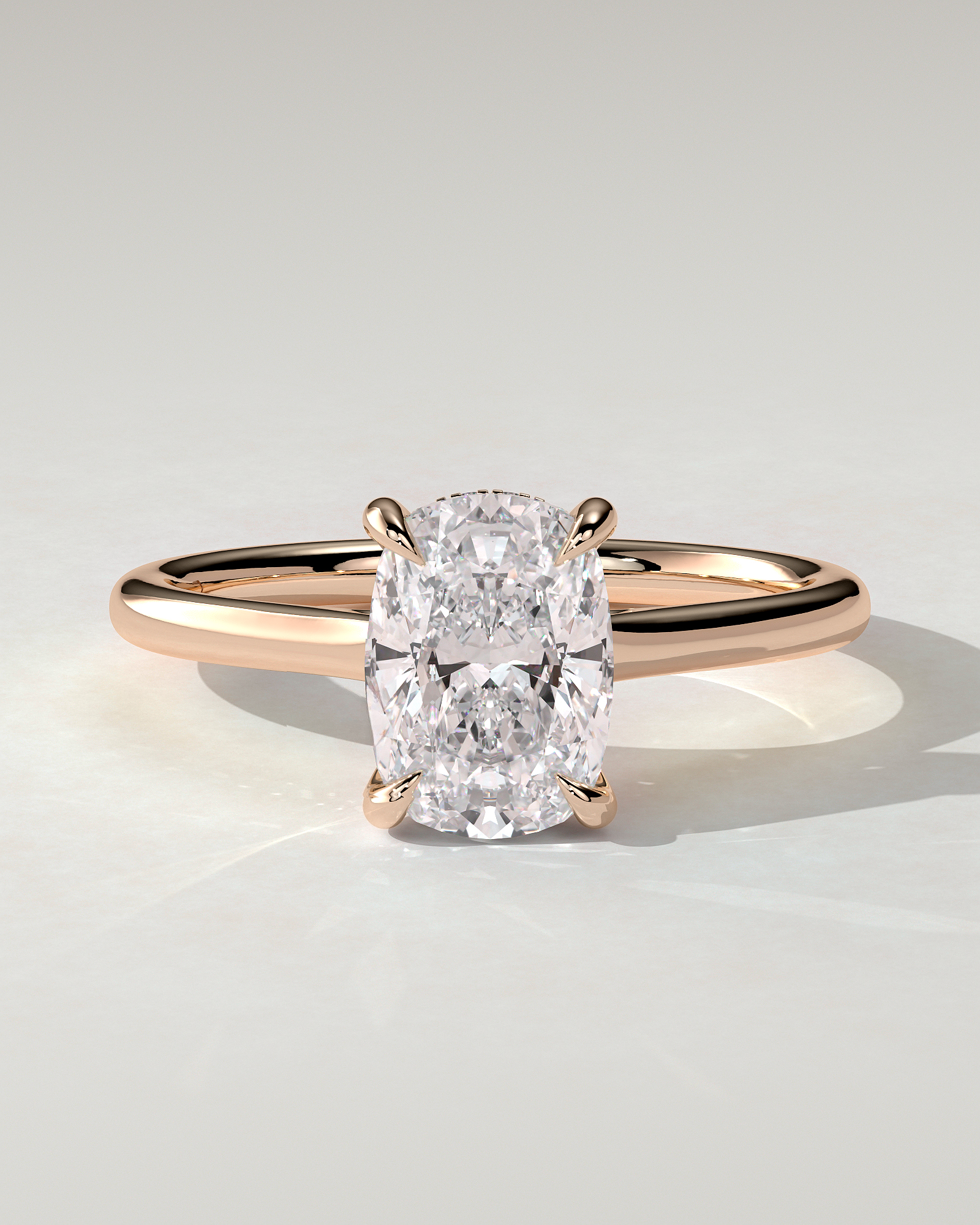 Yasmine Solitaire Cushion Ring