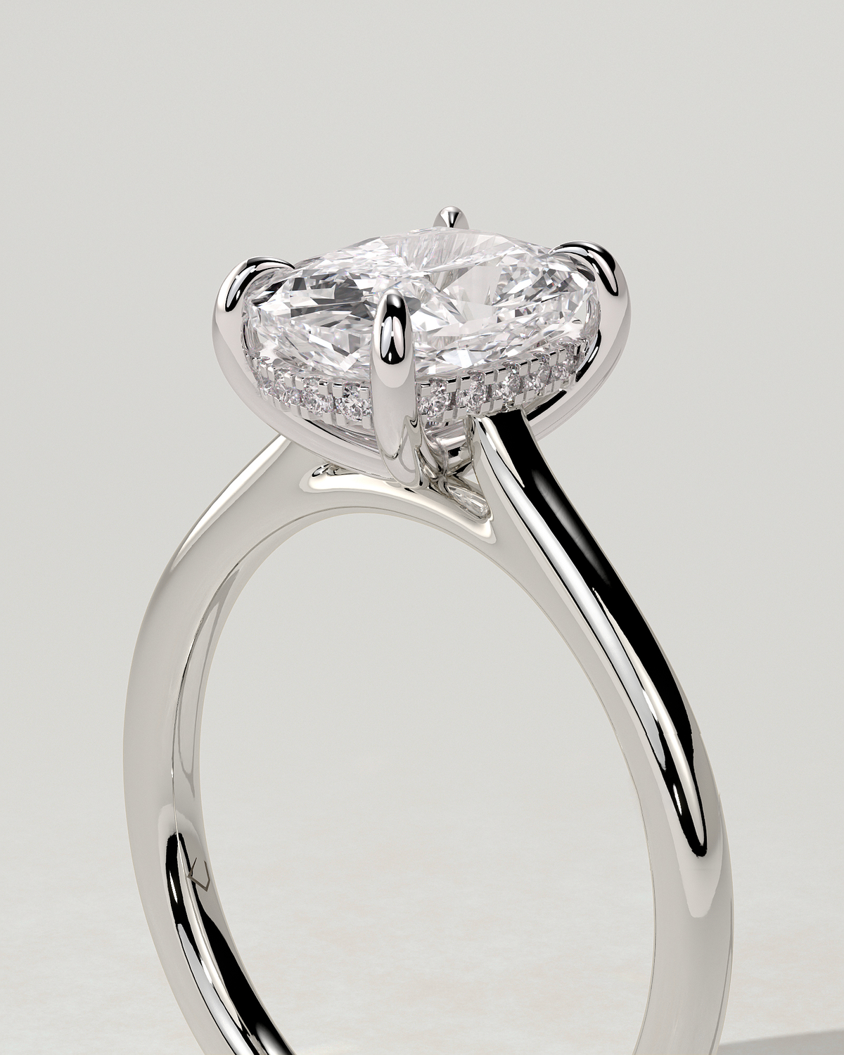 Yasmine Solitaire Cushion Ring
