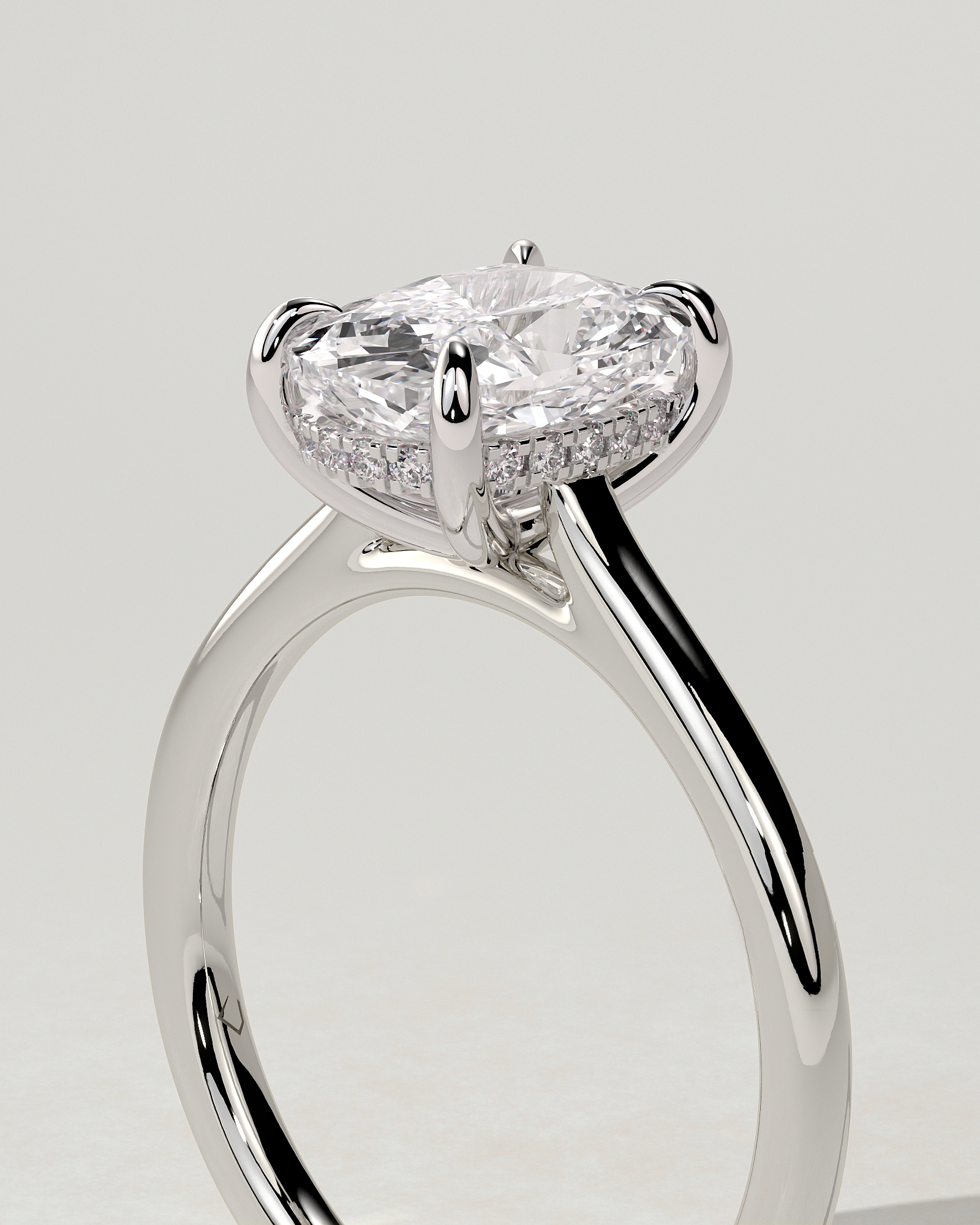 Yasmine Solitaire Cushion Ring