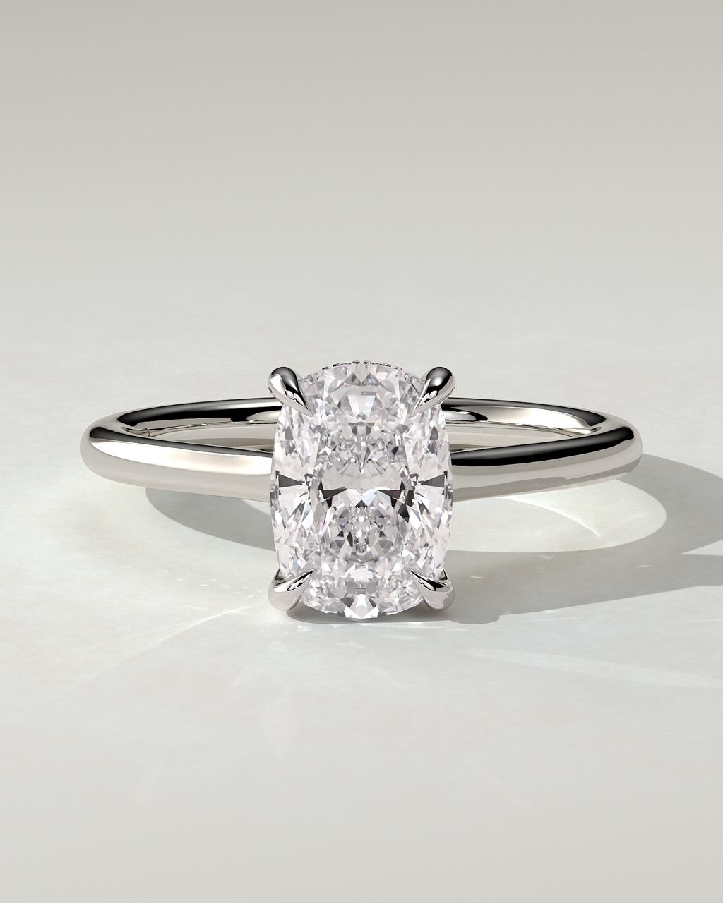 Yasmine Solitaire Cushion Ring