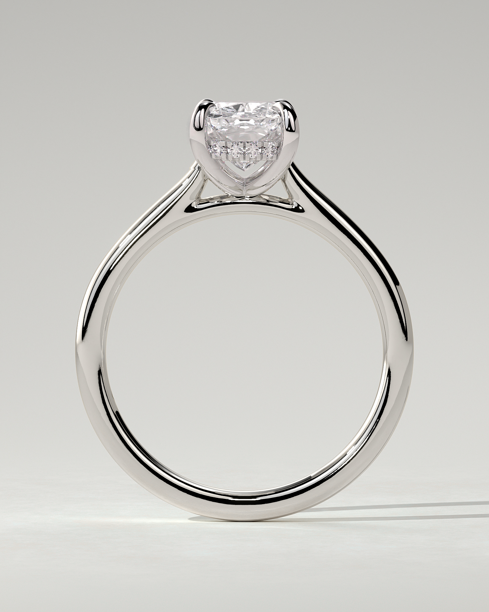 Yasmine Solitaire Cushion Ring