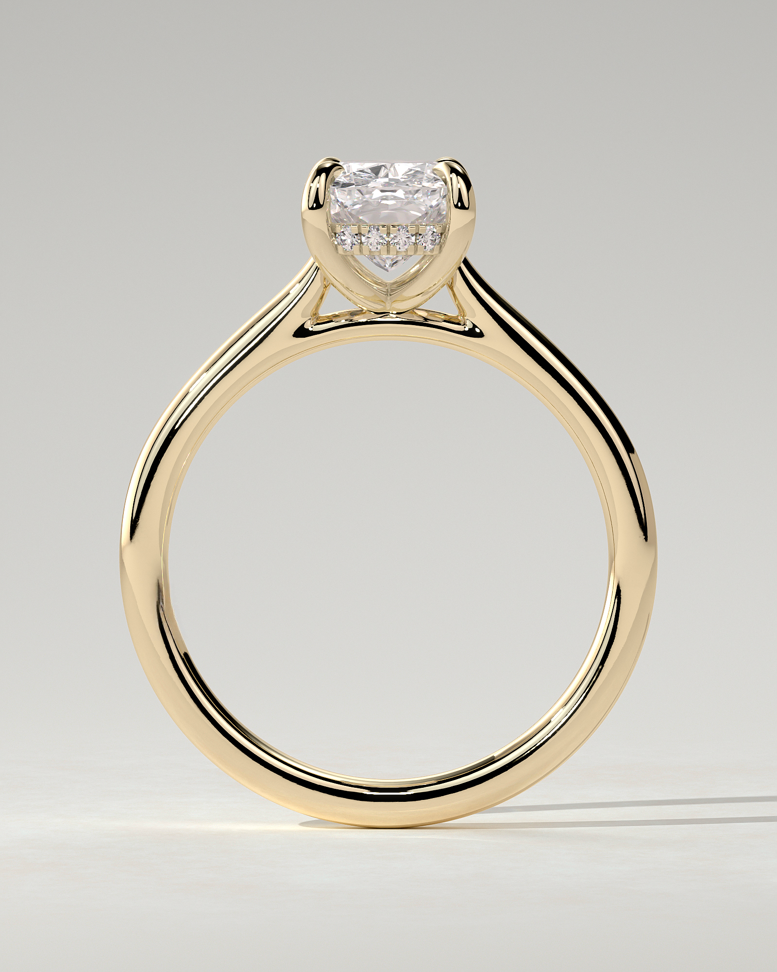 Yasmine Solitaire Cushion Ring