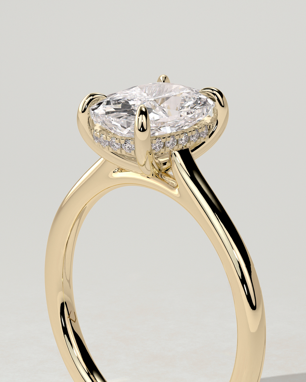Yasmine Solitaire Cushion Ring