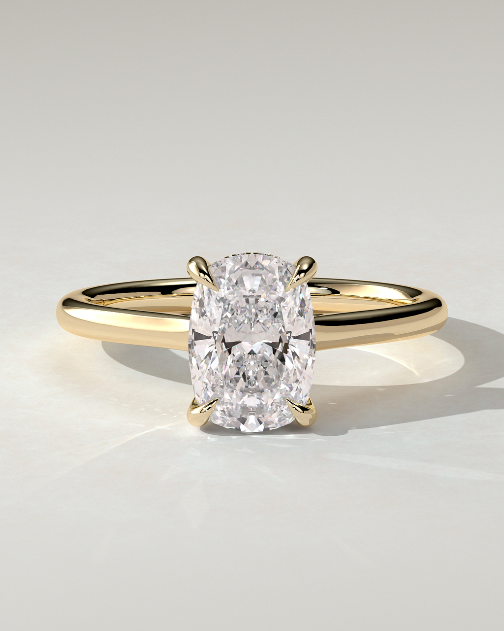 Yasmine Solitaire Cushion Ring