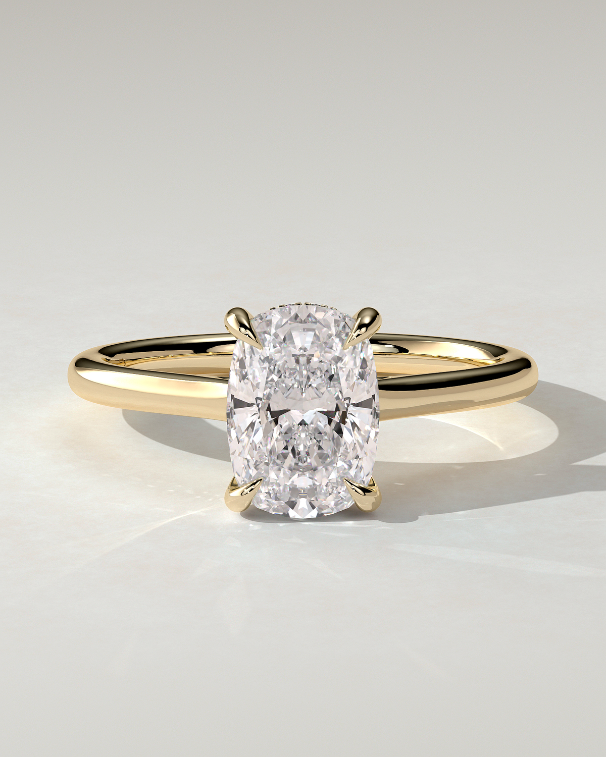 Yasmine Solitaire Cushion Ring