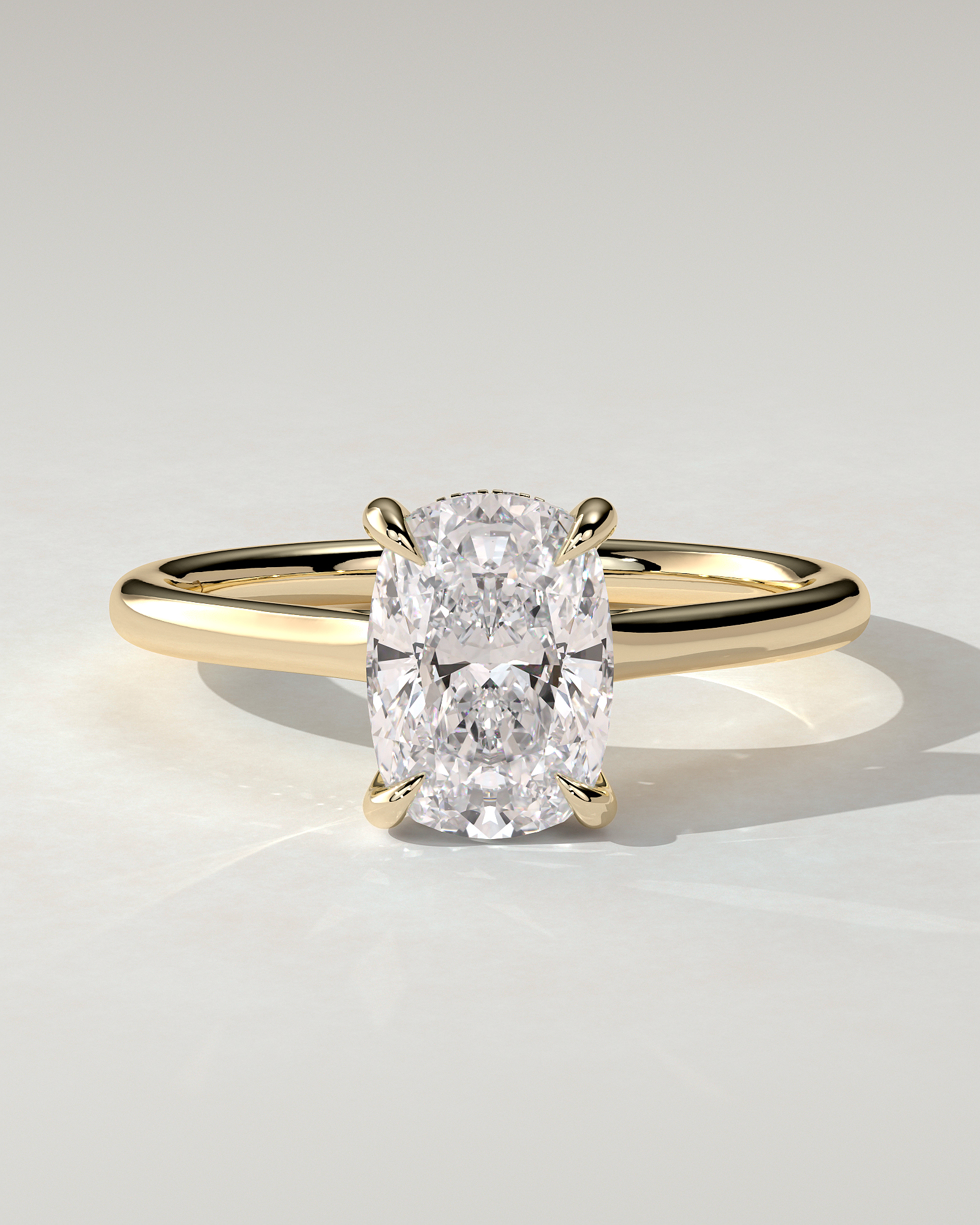 Yasmine Solitaire Cushion Ring