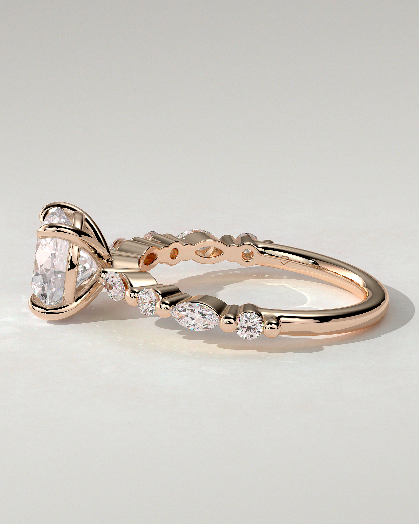 Zade Solitaire Round Ring