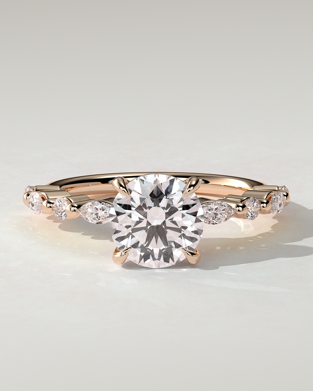 Zade Solitaire Round Ring