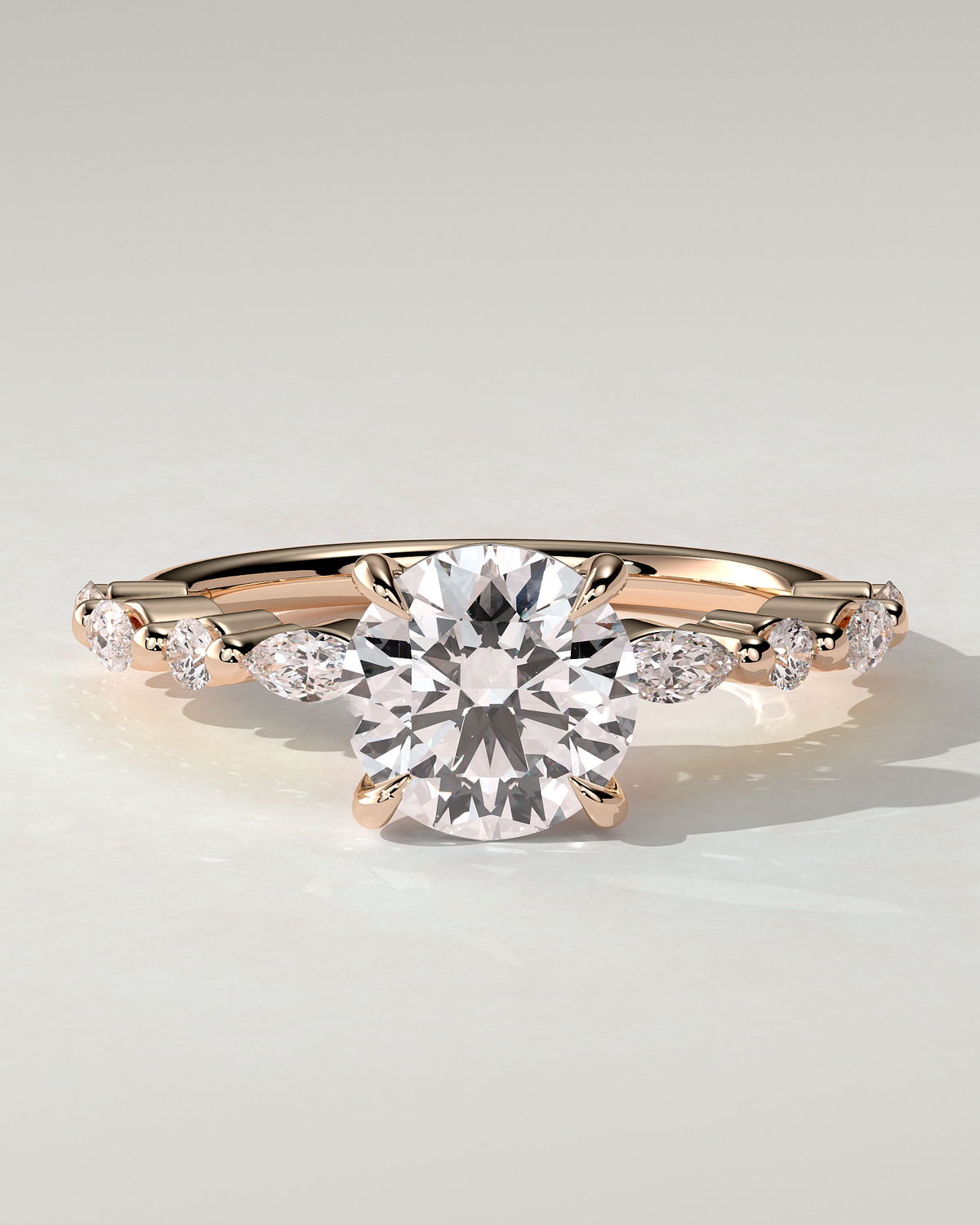 Zade Solitaire Round Ring