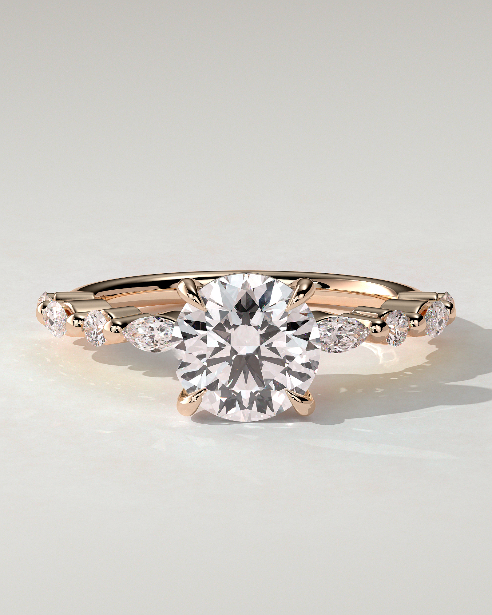 Zade Solitaire Round Ring
