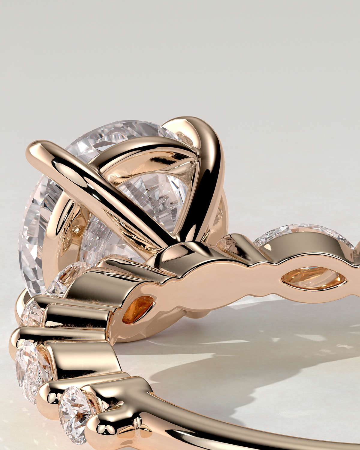 Zade Solitaire Round Ring