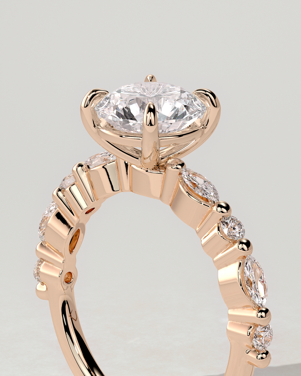 Zade Solitaire Round Ring