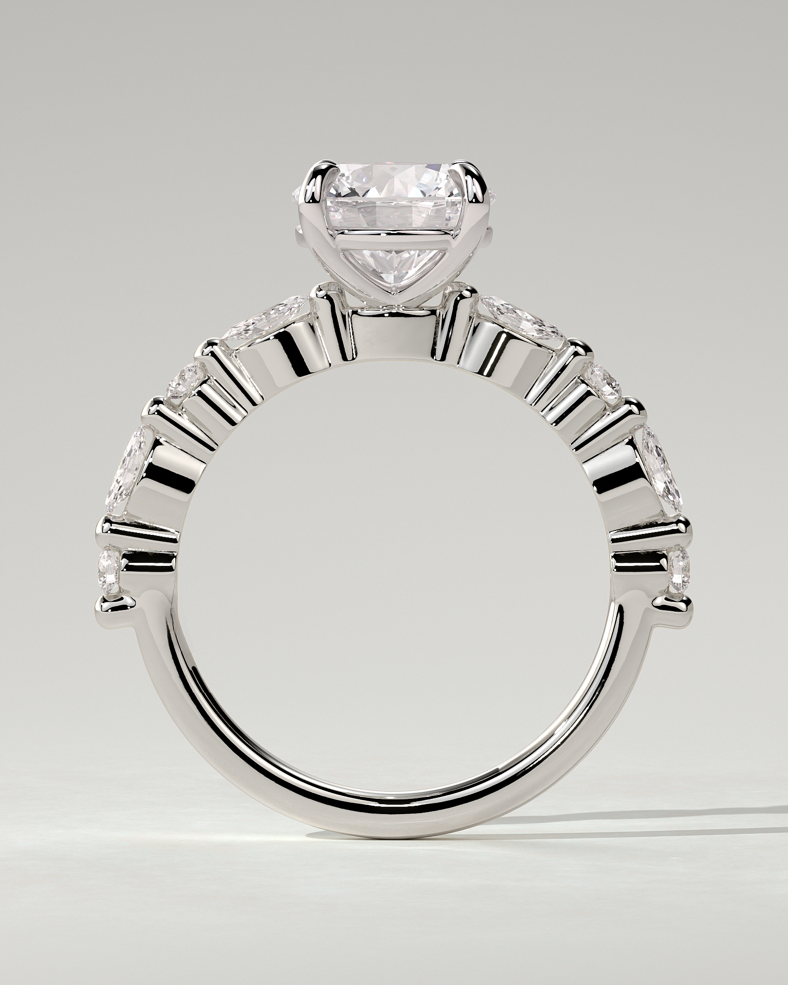 Zade Solitaire Round Ring