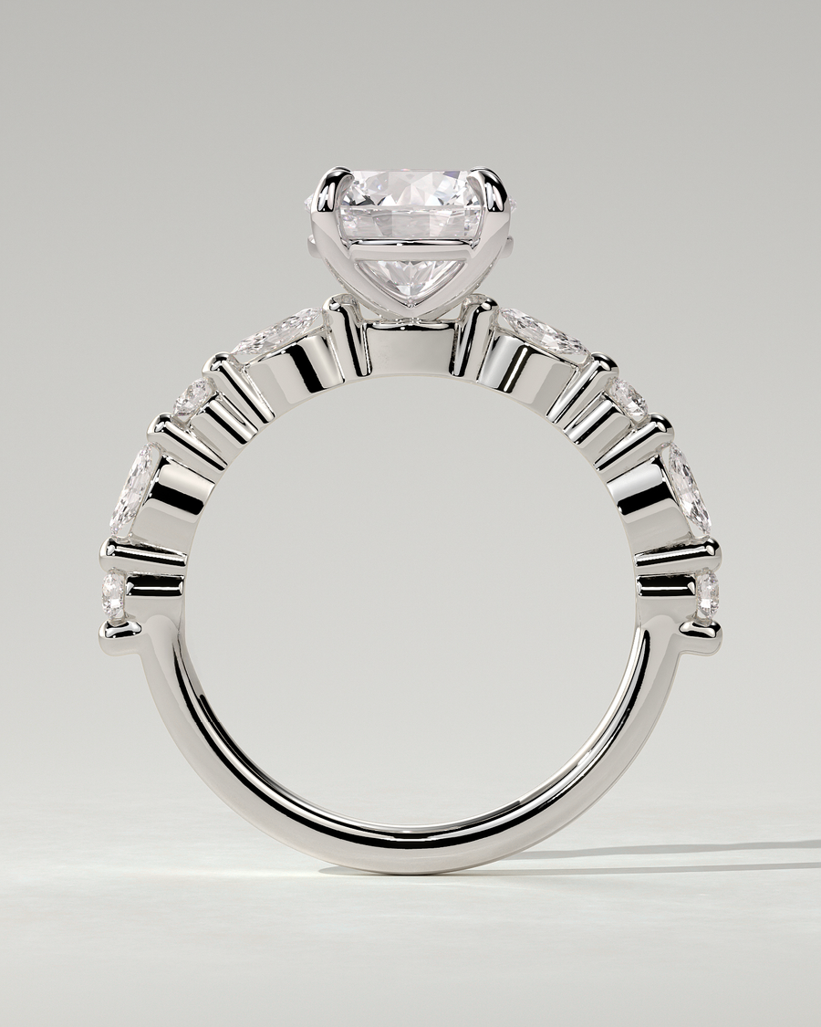 Zade Solitaire Round Ring
