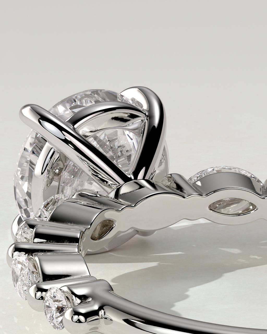 Zade Solitaire Round Ring