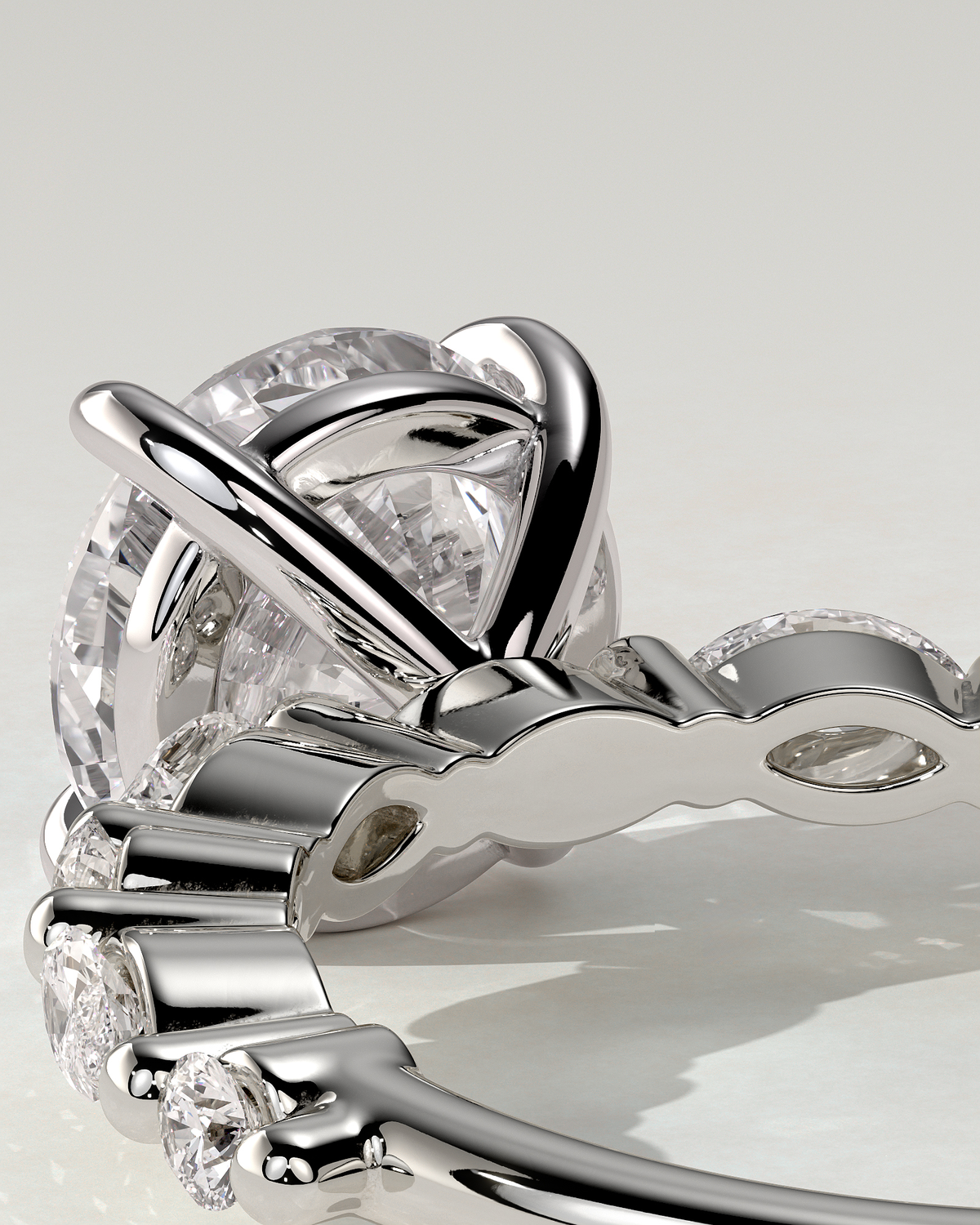 Zade Solitaire Round Ring