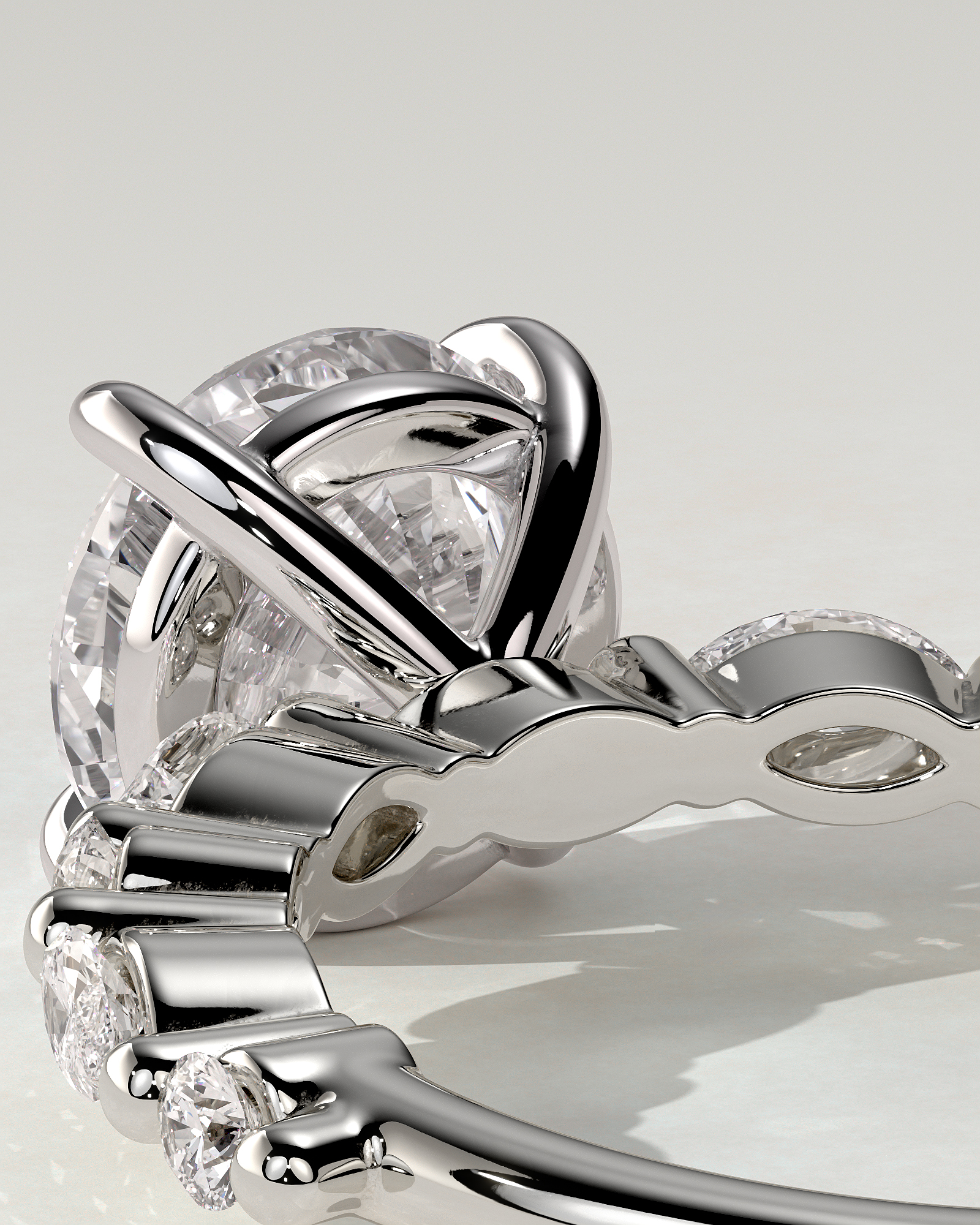 Zade Solitaire Round Ring